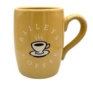 Baileys Coffee Cup Mug Art Deco Irish Cream Liqueur Diner Yellow
